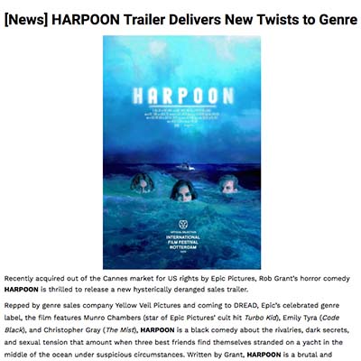 [News] HARPOON Trailer Delivers New Twists to Genre